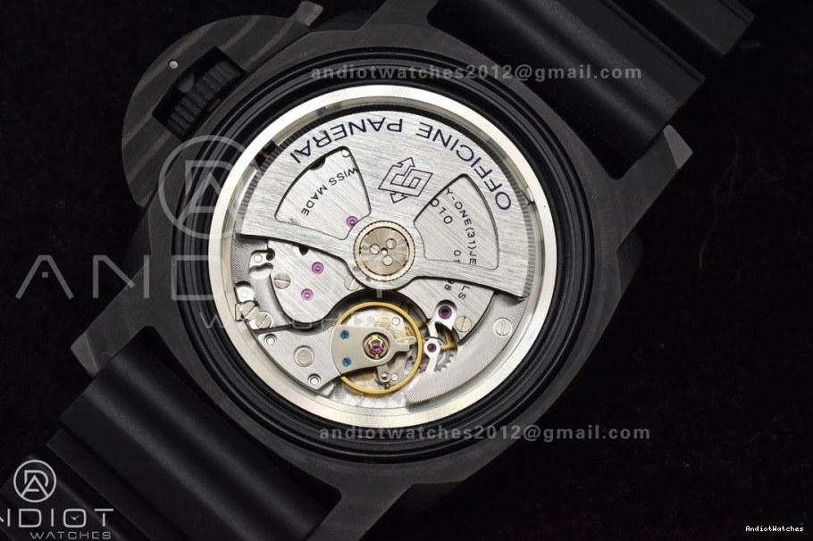 P.9010 PAM1616 Sleek Rubber 47mm Best Clone Carbotech on Markers Strap Black Dial Edition Blue VSF 991 0131